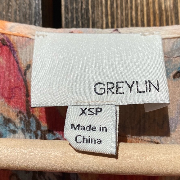 Greylin silk sleeveless maxi dress; size XSP - Picture 2 of 2